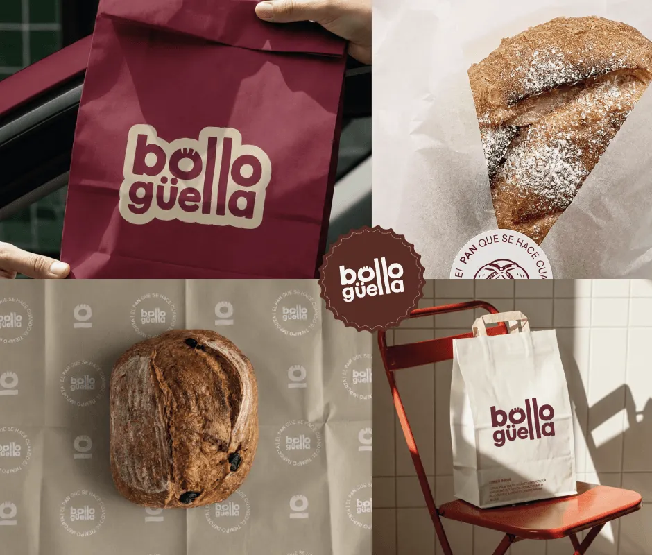 Composición panes y bolsas Bollo Güella